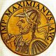 Italy: Icon of Maximian (250-310), 52nd Roman emperor, from the book <i>Icones imperatorvm romanorvm</i> (Icons of Roman Emperors), Antwerp, c. 1645