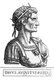 Italy: Augustus Caesar (63 BCE-14 CE), 1st Roman Emperor, from the book <i>Romanorvm imperatorvm effigies: elogijs ex diuersis scriptoribus per Thomam Treteru S. Mariae Transtyberim canonicum collectis</i>, 1583