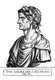 Italy: Galba (3 BCE-69 CE), 6th Roman emperor, from the book <i>Romanorvm imperatorvm effigies: elogijs ex diuersis scriptoribus per Thomam Treteru S. Mariae Transtyberim canonicum collectis</i>, 1583