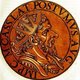 Italy: Icon of Postumus (-269), 1st Gallic emperor, from the book <i>Icones imperatorvm romanorvm</i> (Icons of Roman Emperors), Antwerp, c. 1645