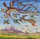 Persia / Iran: Detail from the illuminated manuscript 'The Lights of Canopus' (<i>Anwar-i Suhayli</i>) depicting a phoenix flying with various other birds, by Mirza Rahim, 19th century, Iran