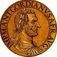 Italy: Icon of Gordian I (159-238), joint 28th Roman emperor, from the book <i>Icones imperatorvm romanorvm</i> (Icons of Roman Emperors), Antwerp, c. 1645