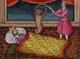 Persia / Iran: Detail from the illuminated manuscript 'The Lights of Canopus' (<i>Anwar-i Suhayli</i>) depicting a servant stopping a monkey from killing a sleeping king, by Mirza Rahim, 19th century, Iran