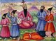 Persia / Iran: Detail from the illuminated manuscript 'The Lights of Canopus' (<i>Anwar-i Suhayli</i>) depicting a king presiding over executions, by Mirza Rahim, 19th century, Iran