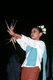 Thailand: Young traditional fingernail (<i>fawn leb</i>) dancer, Chiang Mai