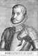 Rudolf II (1552-1612) was the eldest son and successor of Emperor Maximilian II, and spent eight formative years in the Spanish court of his maternal uncle Philip II, adopting a stiff and aloof manner typical of the more conservative Spanish nobility. He remained reserved and secretive for the rest of his life, less inclined to daily affairs of state and more interested in occult studies such as alchemy and astrology.<br/><br/>

Rudolf became King of Hungary and Croatia in 1572, and by the time of his father's death in 1576, had also inherited the Bohemian, German and Holy Roman crowns. Rudolf dangled himself as a marital prize in various diplomatic negotiations, but like his contemporary, Queen Elizabeth I of England, he ultimately never married. Rudolf did have a succession of affairs with various women however, resulting in several illegitimate children. He was also religiously neutral, tolerant to Protestantism and other religions despite being raised in a Catholic court.<br/><br/>

Rudolf's conflict with the Ottoman Empire would be his undoing. He started a long and indecisive war with the Ottomans in 1593 that lasted till 1606 and was known as The Long War. His Hungarian subjects revolted in 1604, tired from the fighting, and he was forced to cede the Hungarian crown to his younger brother, Archduke Matthias. Bohemian Protestants also pressed for greater religious liberty, and when Rudolf attempted to use his army to repress them in 1609, Matthias imprisoned Rudolf and forced him to cede the Bohemian crown as well. Rudolf died in 1612, having been stripped of all effective power aside from the empty title of Holy Roman Emperor.