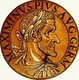 Italy: Icon of Maximinus Thrax (173-238), 27th Roman emperor, from the book <i>Icones imperatorvm romanorvm</i> (Icons of Roman Emperors), Antwerp, c. 1645
