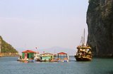 In Vietnamese <i>ha long</i> means ‘descending dragon’, and legend has it that Halong Bay was formed by a gigantic dragon which plunged into the Gulf of Tonkin, creating thousands of limestone outcrops by the lashing of its tail. Geologists tend to dismiss this theory, arguing that the myriad islands that dot Halong Bay and extend all the way north to the Chinese frontier are the product of selective erosion of the seabed over millennia.