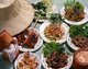 Thailand / Laos: A selection of Isaan (northeast Thailand) and Lao dishes, including <i>kai yang</i> (grilled chicken), <i>somtam</i> (spicy green papaya salad), <i>laap pet</i> (spicy minced duck with mint)