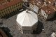 Italy: The octagonal Florence Baptistery (Baptistery of Saint John) as seen from the Campanile (bell tower) of Cattedrale di Santa Maria del Fiore, Piazza del Duomo and Piazza San Giovanni, Florence