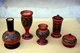 Maldives: Lacquerware pots, Thulhaadhoo Island, Baa Atoll. This is the only island in the Maldives doing lacquer work, 1980