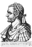 Galerius (260-311) was born in Serdica and was initially a herdsman like his father, before going on to join the Roman army, where he served with distinction under Emperors Aurelian and Probus. When the Tetrarchy was established in 293, he was named as one of the junior co-emperors alongside Constantius, marrying Emperor Diocletian's daughter Valeria.<br/><br/>

Galerius fought alongside his father-in-law against the resurgent Sassanid Empire, eventually leading to his sacking of the capital Ctesiphon and his capture of the wife and children of the Sassanid king Narseh, with which he was able to negotiate a long-lasting and favourable peace treaty. When Diocletian and Maximian abdicated in 305, Galerius and Constantius became joint emperors, with Galerius conspiring to secure a stronger power base than his co-ruler. His hopes and plans came to naught when Constantius died a year later and his son, Constantine I, ascended to become emperor of the western half of the empire.<br/><br/>

Galerius had been a staunch opponent of Christianity, supposedly prodding Diocletian into enacting the Diocletianic Persecution, the largest and most violent official persecution of Christians in the empire's history, by burning down the Imperial Palace and blaming it on Christian saboteurs. His attitude changed in 311 when he enacted the Edict of Toleration, asking for Christians to pray for him as he suffered through a painful and fatal illness. He died six days later.