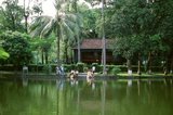 President Ho Chi Minh (1890 - 1969) refused to live in the luxurious Presidential Palace, preferring more humble accommodation. He lived in this specially built stilt house over the last decade of his life.