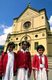 Sri Lanka: Schoolgirls in front of St. Francis Xavier's Catholic Church in Nuwara Eliya