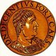 Italy: Icon of Magnus Decentius (-353), usurper emperor, from the book <i>Icones imperatorvm romanorvm</i> (Icons of Roman Emperors), Antwerp, 1645
