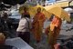 Cambodia: Monks on alms round in Phnom Penh, Cambodia