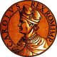 Germany / France: Icon of Charles III (839-888), 6th Holy Roman emperor, from the book <i>Icones imperatorvm romanorvm, ex priscis numismatibus ad viuum delineatae, & breui narratione historica</i>, 1645