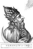 Heraclius (575-641) was son of Heraclius the Elder, exarch of Africa, who led a revolt against the usurper emperor Phocas, deposing him in 610. Heraclius became emperor and was immediately forced to deal with multiple threats on many frontiers.<br/><br/>

One of the main frontiers was the Byzantine-Sassanid War of 602-628 against King Khosrau II and the Sassanid Empire. The Sassanids managed to fight all the way to the walls of Constantinople before failing to penetrate them, allowing Heraclius to counter-attack and drive them all the way back to the capital of Ctesiphon. Khosrau was executed by his son Kavadh II, and a peace treaty was agreed to. The Sassanid Empire soon fell to the Muslim conquests, another threat Heraclius had to deal with.<br/><br/>

Heraclius was credited for making Greek the Byzantine Empire's official language, as well as for his enlarging of the empire and his reorganisation of government and military. Though his attempts at religious harmony failed, he was successful in returning the True Cross to Jerusalem.