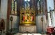 Italy: Saint Mark enthroned and saints John the Baptist, Jerome, Peter and Nicholas (1474), by Bartolomeo Vivarini (c. 1432 - c. 1499), Chapel of San Marco, Basilica of Santa Maria Gloriosa dei Frari, Venice