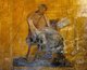 Italy: A Roman fresco of Menander (c. 342/41 - c. 290 BCE), Greek dramatist and representative of Athenian New Comedy, Casa del Menandro (House of Menander), Pompeii