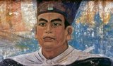 Zheng He (1371 – 1433 or 1435) was a Chinese mariner, explorer, diplomat, fleet admiral, and court eunuch during China's early Ming dynasty. He was born Ma He to a Muslim family, and later adopted the conferred surname Zheng from Emperor Yongle.<br/><br/>

Zheng commanded expeditionary voyages to Southeast Asia, South Asia, Western Asia, and East Africa from 1405 to 1433. His larger ships stretched 120 meters or more in length. These carried hundreds of sailors on four tiers of decks.
