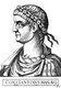 Italy: Constantine the Great (272-337), 57th Roman emperor, from the book <i>Romanorvm imperatorvm effigies: elogijs ex diuersis scriptoribus per Thomam Treteru S. Mariae Transtyberim canonicum collectis</i>, 1583