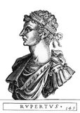 Rupert (1352-1410), also known as Rupert of the Palatinate and Rupert the Gentle, was the son of Elector Palatine Rupert II and a distant relative of Emperor Louis IV. He succeeded his father as Elector Palatine in 1398, and was declared King of Germany in 1400 by his fellow prince-electors, deposing King Wenceslaus.<br/><br/>

Rupert lacked a solid power base within the Holy Roman Empire, his rule contested by the House of Luxembourg, King Wenceslaus' house, who refused to recognise his dethronement but took no direct action against Rupert. He marched into Italy in 1401, hoping to be crowned Holy Roman Emperor, but his soldiers deserted him during wintertime, and he had to return to Germany in 1402, too poor to continue the campaign.<br/><br/>

Rupert would not find recognition and success until Wenceslaus was arrested by his brother Sigismund later that year. Pope Boniface IX finally deigned to recognise his crowning in 1403. Even then, he still faced numerous conflicts and had to make various concessions to prevent himself from being overthrown. Rupert died in 1410.