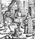 Germany: 'Emperor Maximilian Inspects the Work of Weapon Smiths', 16th century woodcut from <i>Martin Luther: En Bildmonografi</i> by Hanns Lilje. Original artist unknown