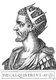 Italy: Quintillus (212-270), 43rd Roman emperor, from the book <i>Romanorvm imperatorvm effigies: elogijs ex diuersis scriptoribus per Thomam Treteru S. Mariae Transtyberim canonicum collectis</i>, 1583