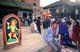 Nepal: Vendors and shoppers gather in Durbar Square, Bhaktapur (1997)
