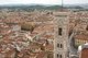 Italy: A view over Florence with Giotto's Campanile (bell tower), Cattedrale di Santa Maria del Fiore (Cathedral of Saint Mary of the Flowers, also known as Il Duomo di Firenze) in the foreground