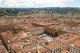 Italy: A view of Florence from Giotto's Campanile (bell tower), Cattedrale di Santa Maria del Fiore (Cathedral of Saint Mary of the Flowers, also known as Il Duomo di Firenze), with the Piazza della Repubblica (Republic Square) in the centre
