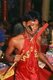 Thailand: A possessed spirit medium or <i>ma song</i> with facial piercings including a srewdriver, The Nine Emperor Gods Festival, Chao Mae Thapthim Shrine (Taoist Chinese joss house), Wang Burapha, Bangkok (1989)