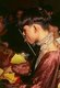 Thailand: A possessed spirit medium or <i>ma song</i> with blood streaming from a tongue piercing records Chinese characters automatically, The Nine Emperor Gods Festival, Chao Mae Thapthim Shrine (Taoist Chinese joss house), Wang Burapha, Bangkok (1989)