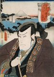 Utagawa Kunisada (1786-1865), also known as Utagawa Toyokuni III, was the most popular and prolific designer of Ukiyo-e woodblock prints in 19th-century Japan. His reputation and financial success far exceeded those of his contemporaries.<br/><br/>

He was born in 1786 in Honjo, a district of Edo (now Tokyo), with the given name Sumida Shogoro IX. His family owned a fairly successful ferry-boat service, and he soon developed an artistic talent as he grew up. So impressive were his early sketches that he caught the eye of Toyokuni, great master of the Utagawa school, who soon took him as an apprentice.<br/><br/>

His skills and renown quickly grew, and he became head of the Utagawa school in 1825, where he would teach and design woodblock prints until his death in 1865, having produced the largest collection of woodblock prints of any designer in 19th-century Japan.