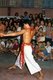 Thailand: A possessed spirit medium or <i>ma song</i> flagellates himself with spiked balls, The Nine Emperor Gods Festival, Chao Mae Thapthim Shrine (Taoist Chinese joss house), Wang Burapha, Bangkok (1989)