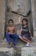 Cambodia: Children at Prasat Bakong, a pre-Angkorian historical temple site near Siem Reap