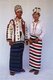 Burma / Myanmar: A Rawang couple in traditional costume. There is a great variety of costumes amongst groups considered 'Kachin', Kachin State (1997)