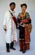 Burma / Myanmar: A Lashi couple in traditional costume. There is a great variety of costumes amongst groups considered 'Kachin', Kachin State (1997)