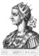Italy: Carinus (-285), 49th Roman emperor, from the book <i>Romanorvm imperatorvm effigies: elogijs ex diuersis scriptoribus per Thomam Treteru S. Mariae Transtyberim canonicum collectis</i>, 1583