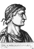 Jovian (331-364) was the son of Varronianus, the commander of Emperor Constantius II's imperial bodyguards. Jovian eventually rose to the same command as his father, serving under Emperor Julian against the Sassanid Empire. When Julian died from a mortal wound while fighting in 363, Jovian became emperor after others had declined to don the purple.<br/><br/>

Jovian's hasty election and the situation he found himself in forced him to sign a humiliating peace treaty with the Sassanids, before heading back to the empire. He reestablished Christianity as the state religion, ending the paganism revival of his predecessor, issuing an edict of toleration. Christianity would remain the dominant religion of both halves of the empire until the Fall of Constantinople in 1453.<br/><br/>

Jovian's popularity rapidly declined due to the provinces lost in the Sassanid peace treaty, and as he was rushing back to Constantinople to consolidate his power, he was found dead in his tent. His death has since been attributed to either carbon monoxide poisoning from the fumes of a charcoal warming fire or a surfeit of mushrooms.