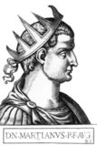Marcian (392-457) was the son of a soldier from either Illyricum or Thracia, and spent much of his early life as an unremarkable soldier. He served under the powerful Alan generals Ardabur and Aspar in Africa, where he was taken prisoner by the Vandals for a time. Returning to Constantinople, he became a senator and was later chosen as consort to Pulcheria, sister of the recently deceased Emperor Theodosius II. Marcian became the next emperor of the Eastern Roman Empire in 450.<br/><br/>

One of Marcian's first edicts upon ascension was to repudiate the embarassing tributes paid to Attila the Hun, refusing to pay any more subsidies to the Huns. Luckily for Marcian, Attila decided to ravage the Western Roman Empire instead, knowing he could not take Constantinople. Marcian was able to reform the finances and deal with threats in Syria, Egypt and Armenia, as well as mediate the Council of Chalcedon in 451.<br/><br/>

Marcian eventually died in 457 from disease, possibly gangrene, which he contracted when on a long religious journey. Though his reign was short, Marcian was considered one of the greatest of the early Eastern Roman emperors, and he, along with Pulcheria, were recognised as saints by the Eastern Orthodox Church.