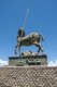 Italy: Bronze Centaur, half man half horse, by Polish sculptor Igor Mitoraj, 1944 - 2014), in the Forum at Pompeii (2018)
