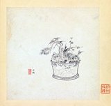Chen Hongshou (1598-1652), courtesy name Zhanghou and pseudonym Laolian, was a Chinese painter from Zhuji who lived during the late Ming Dynasty era. Chen trained under the famed artist Lan Ying, and developed a plump and profound brushwork style that lent itself to illustrations and tapestry portraits.