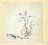 Chen Hongshou (1598-1652), courtesy name Zhanghou and pseudonym Laolian, was a Chinese painter from Zhuji who lived during the late Ming Dynasty era. Chen trained under the famed artist Lan Ying, and developed a plump and profound brushwork style that lent itself to illustrations and tapestry portraits.