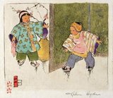 Helen Hyde (April 6, 1868 - May 13, 1919) was an American engraver and etcher. Born in Lima, New York, she became well known for her colour etching process, as well as her woodblock prints of Japanese children and women.