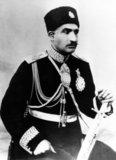 Iran: Reza Shah Pahlavi (1878-1944), during his time as Minister of War, c. 1921-1923. He was born in the village of Alasht in 1878 and joined the Persian Cossack Brigade when he turned sixteen, rising to become a Brigadier General, the only Iranian commander in its history. Under British direction, Reza helped orchestrate a coup in 1921 that overthrew the previous government, naming himself Minister of War and Sardar Sepah (Commander-in-Chief of the Army). He became Prime Minister in 1923, and later was appointed as Shah and Iran's legal monarch in 1925, founding the Pahlavi Dynasty.