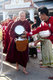 Burma / Myanmar: Buddhist monks receive donations from local townspeople, Kyaing Tong (Kengtung), Shan State