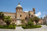 Italy: Metropolitan Cathedral of the Assumption of Virgin Mary (Palermo Cathedral), Palermo, Sicily. The church was erected in 1185 by Walter Ophamil (or Walter of the Mill), the Anglo-Norman archbishop of Palermo and King William II's minister, on the area of an earlier Byzantine basilica. The upper orders of the corner towers were built between the 14th and the 15th centuries, while in the early Renaissance period the southern porch was added. The present neoclassical appearance dates from the work carried out between 1781 and 1801.