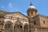 Italy: Metropolitan Cathedral of the Assumption of Virgin Mary (Palermo Cathedral), Palermo, Sicily. The church was erected in 1185 by Walter Ophamil (or Walter of the Mill), the Anglo-Norman archbishop of Palermo and King William II's minister, on the area of an earlier Byzantine basilica. The upper orders of the corner towers were built between the 14th and the 15th centuries, while in the early Renaissance period the southern porch was added. The present neoclassical appearance dates from the work carried out between 1781 and 1801.